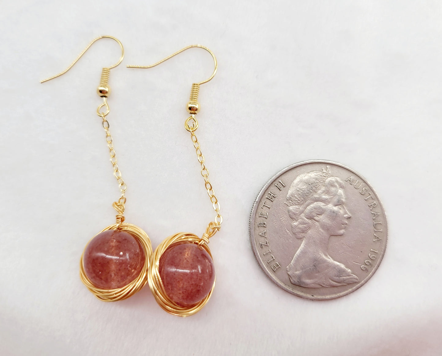 Strawberry Quartz Earrings