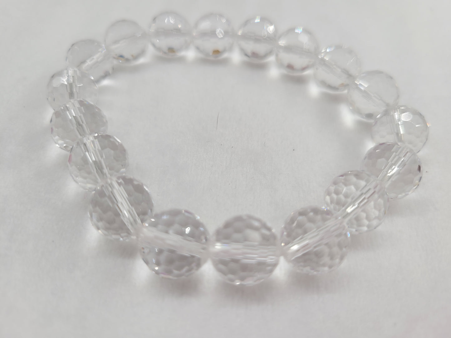 Clear Quartz Diamond Cut Bracelet