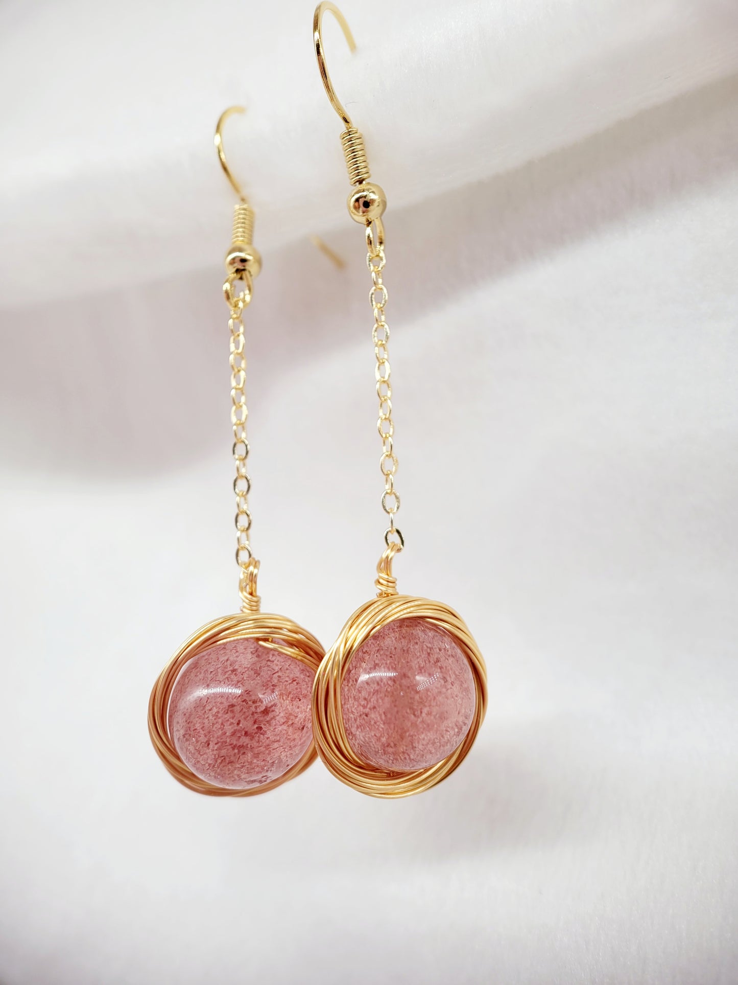 Strawberry Quartz Earrings