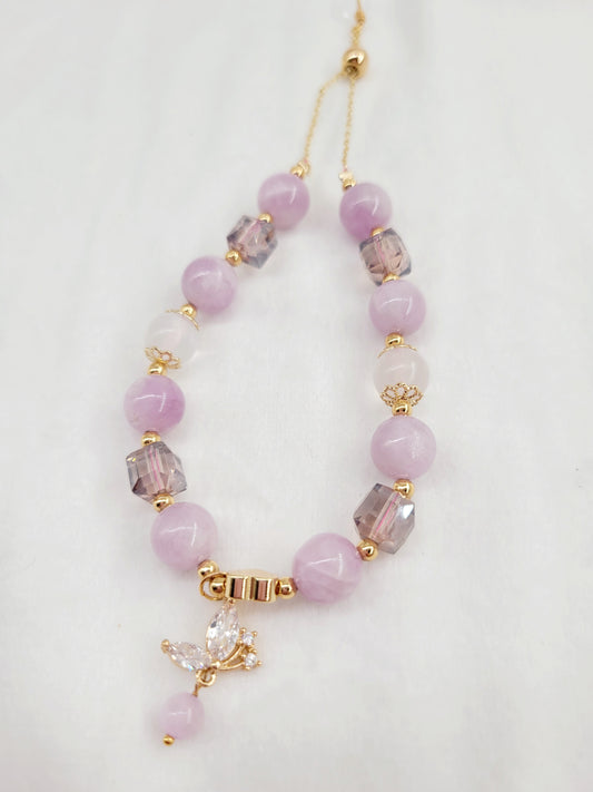 Kunzite beads bracelet