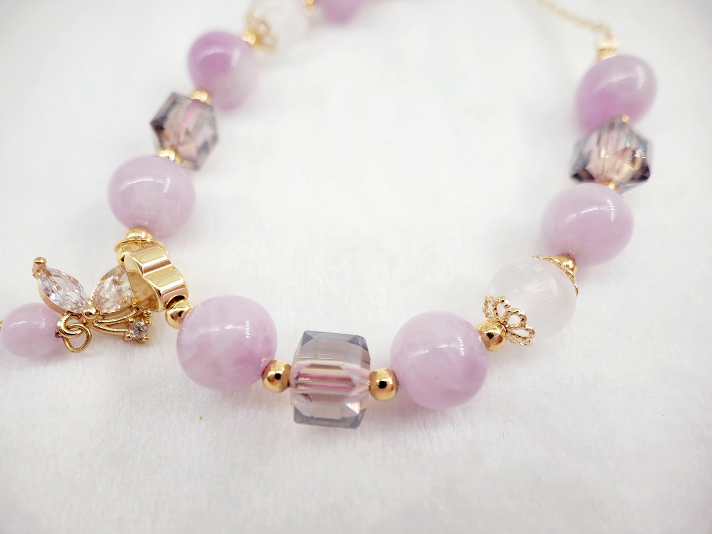 Kunzite beads bracelet