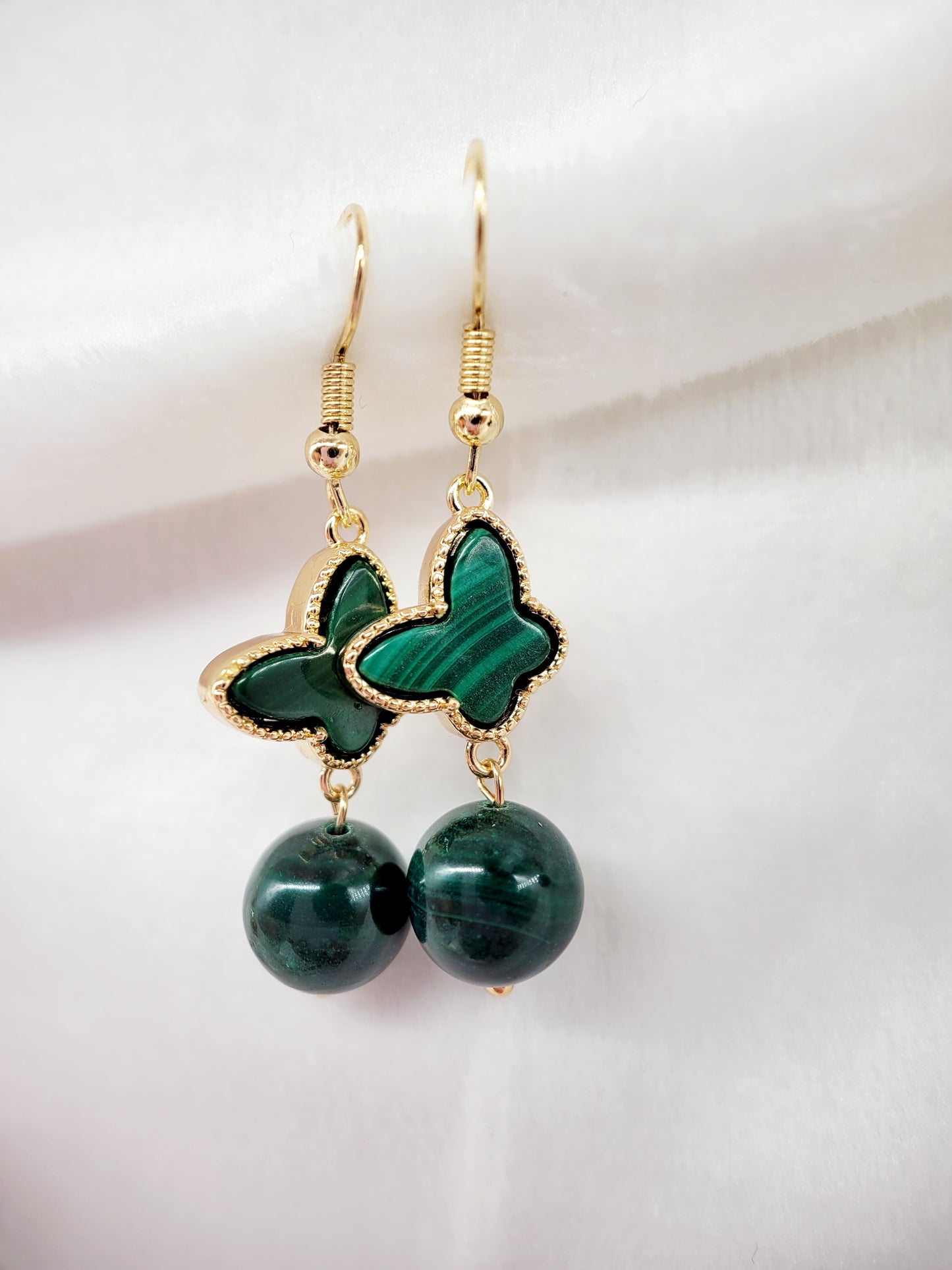 Green Malachite Earrings