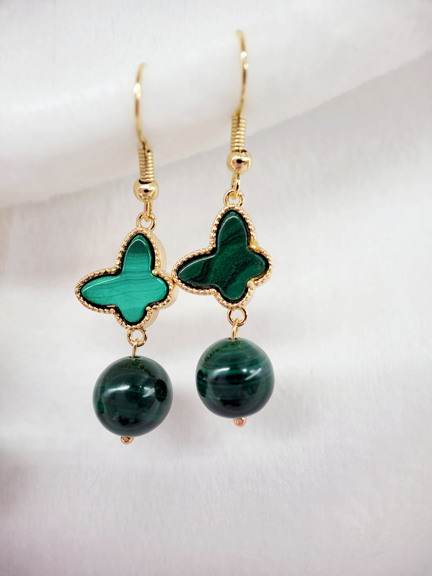 Green Malachite Earrings