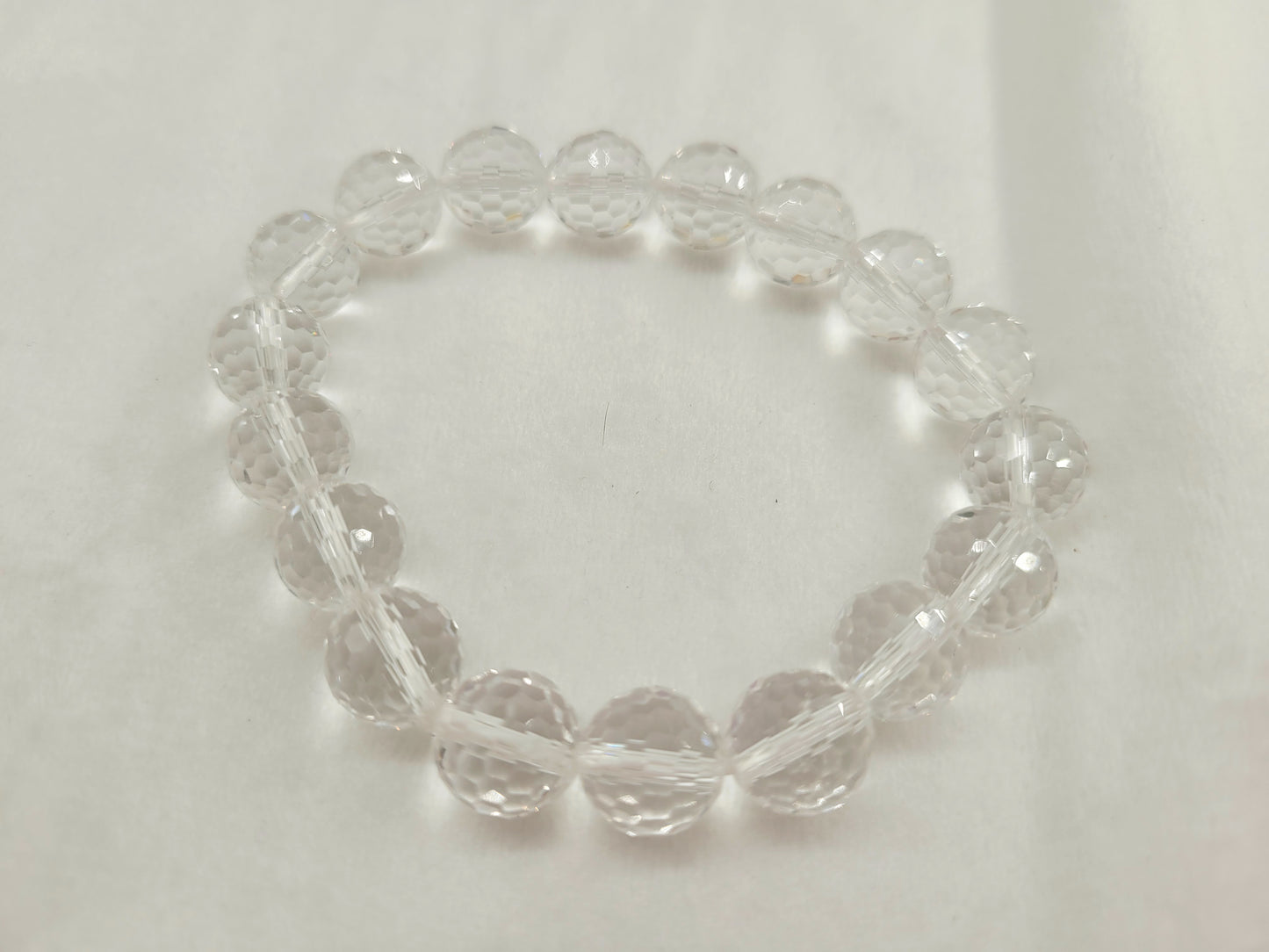 Clear Quartz Diamond Cut Bracelet